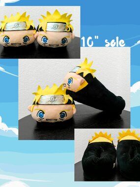 Naruto Uzumaki Plush Slippers Anime Cozy House Shoes
